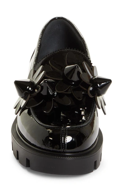 Daisy Spikes embellished patent-leather loafers