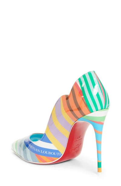 Shop Christian Louboutin Hot Chick Pointed Toe Pump In Multi/ Blue