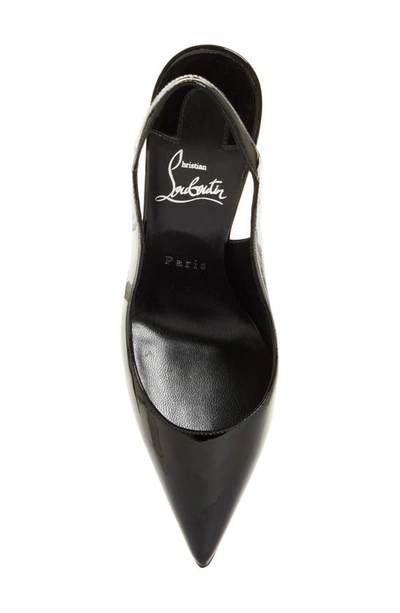 Christian Louboutin Hot Chick Sling 100 Patent Slingback Pump In Black