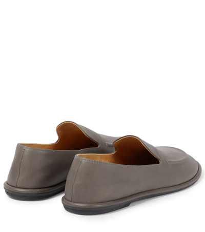 Shop The Row Canal Leather Loafers In Dovetail