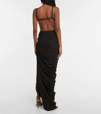 Shop Jacquemus La Robe Saudade Midi Dress In Black