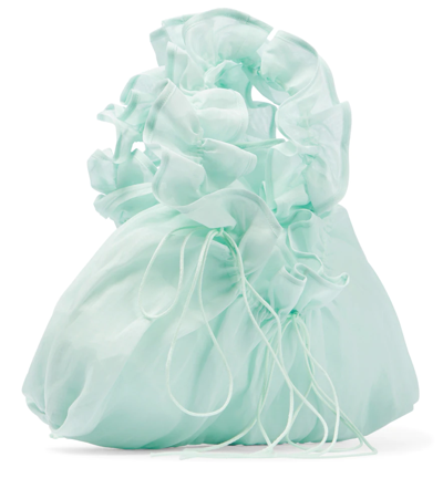Shop Cecilie Bahnsen Fryd Ruffle-trimmed Tote In Mint Green
