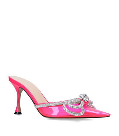 Shop Mach & Mach Double Bow Mules 85 In Pink