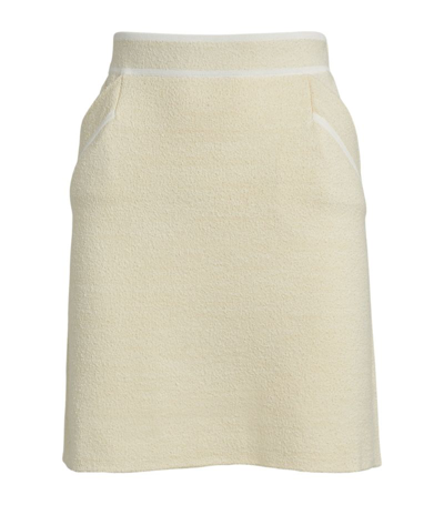 Shop Claudie Pierlot Cotton-rich Mini Skirt In Nude