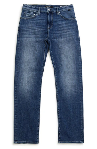 Shop Mavi Zach Straight Leg Jeans In Mid Brushed Organic Move