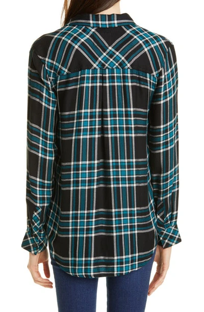 Shop Rails Hunter Plaid Button-up Shirt In Midnight Cerulean Blue