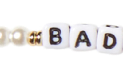 Shop Little Words Project Badass Beaded Face Mask Chain In Prl