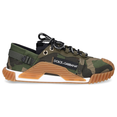 Shop Dolce & Gabbana Low-top Sneakers Ns1 Cotton In Green