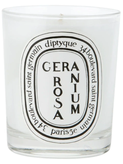 Shop Diptyque 'geranium Rosa' Candle In White