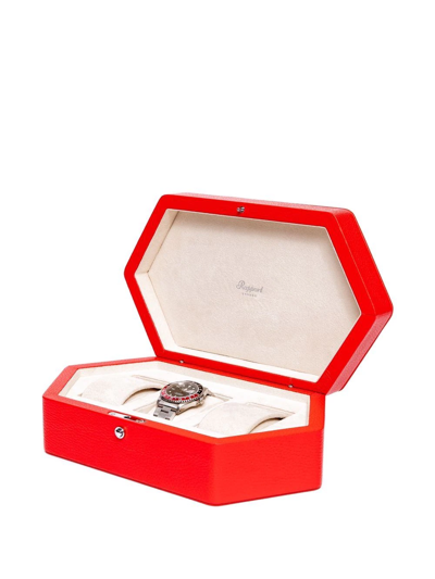 Shop Rapport Portobello 3-watch Box In Rot