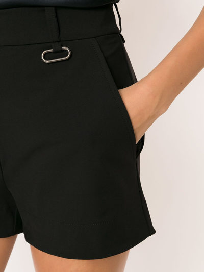 Shop Gloria Coelho Tailored Jersey Shorts In Black