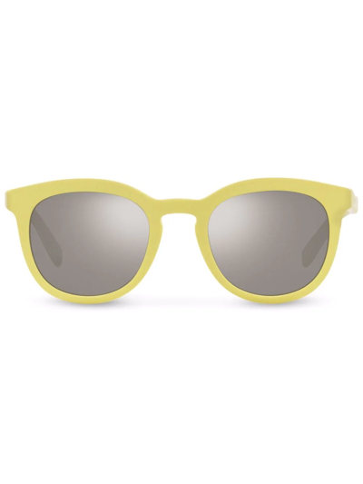 Shop Dolce & Gabbana Square Frame Mirrored Sunglasses In Grey