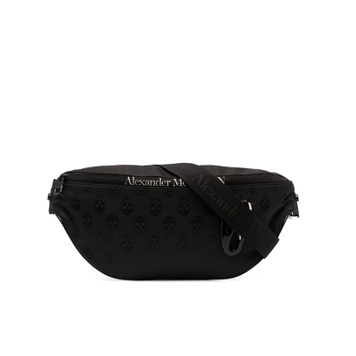 Shop Alexander Mcqueen Logo Belt Bag In Black