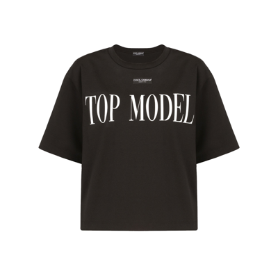 Shop Dolce & Gabbana Top Model T-shirt In Black