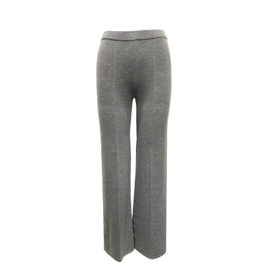 Shop Max Mara Lubiana Knitted Pants In Gray