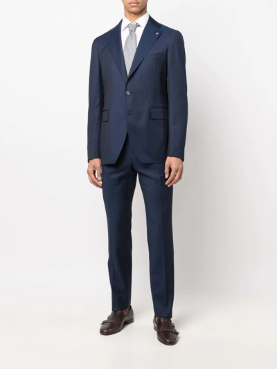 Shop Tagliatore Two-piece Tailored Suit In Blau