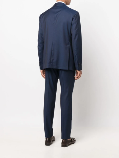 Shop Tagliatore Two-piece Tailored Suit In Blau