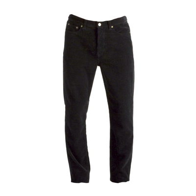 Shop Saint Laurent Velvet Trousers In Black