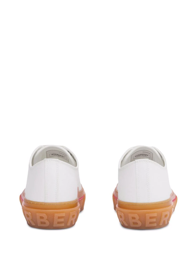 Burberry Logo Detail Low-top Sneakers In White