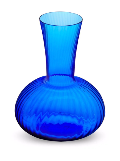 Shop Dolce & Gabbana Murano Glass Wine Pitcher In Blue