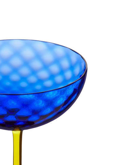 Dolce & Gabbana Hand-blown Murano Champagne Glass In Blue