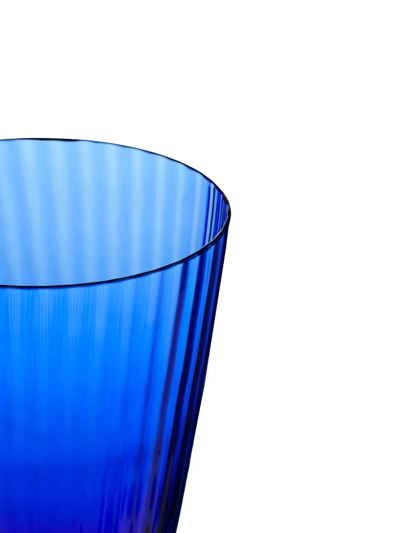 Dolce & Gabbana Hand-blown Murano White Wine Glass In Blue