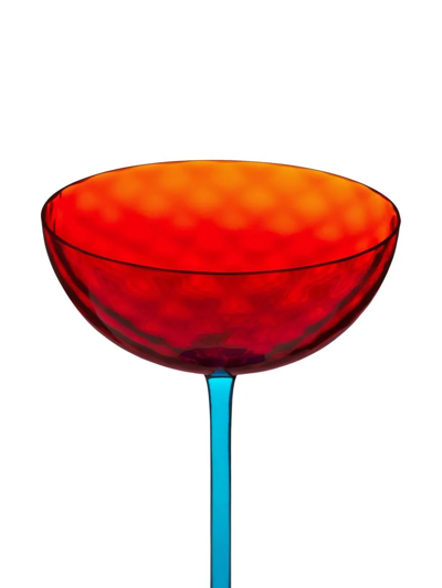 Dolce & Gabbana Hand-blown Murano Champagne Glass In Orange