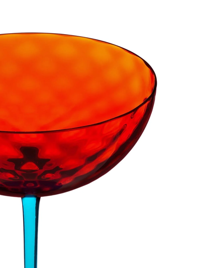 Shop Dolce & Gabbana Hand-blown Murano Champagne Glass In Orange