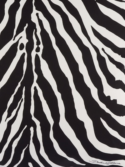 Dolce & Gabbana Grosses Duchesse Kissen Mit Zebra-print In Black