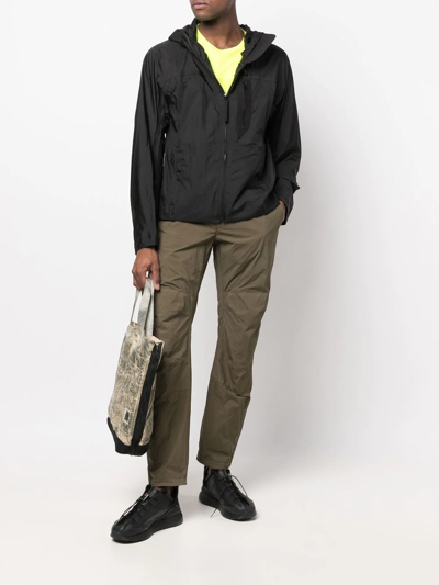 Shop Ten C Panelled Hooded Jacket In Schwarz