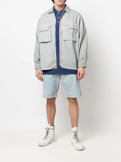 Shop A-cold-wall* Flap-pockets Cotton Overshirt In Grau