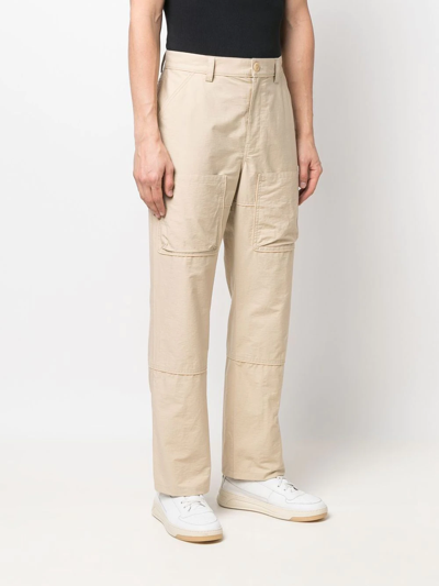 Shop Jacquemus Multi-pocket Straight-leg Trousers In Neutrals