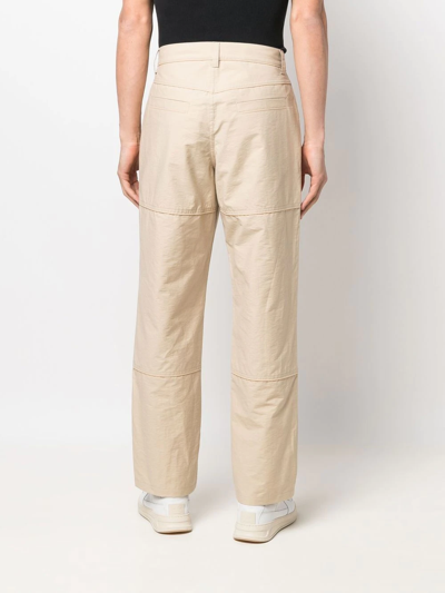 Shop Jacquemus Multi-pocket Straight-leg Trousers In Neutrals