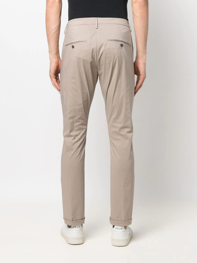 Shop Dondup Straight-leg Trousers In Grau