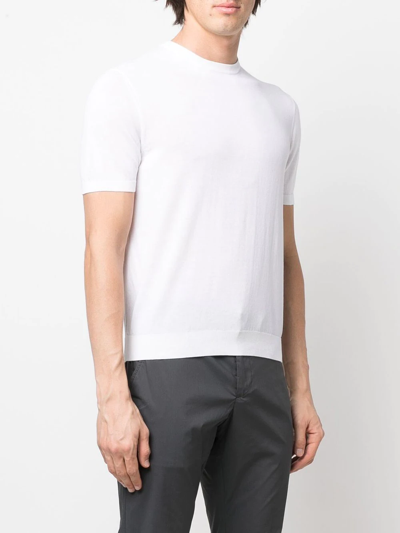 Shop Malo Crew-neck T-shirt In Weiss