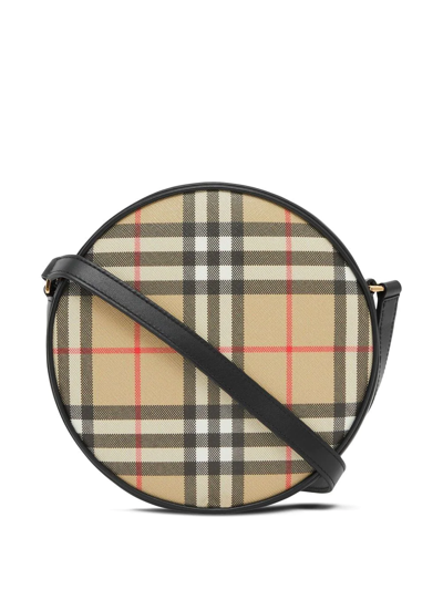 Shop Burberry Vintage Check Louise Bag In Nude