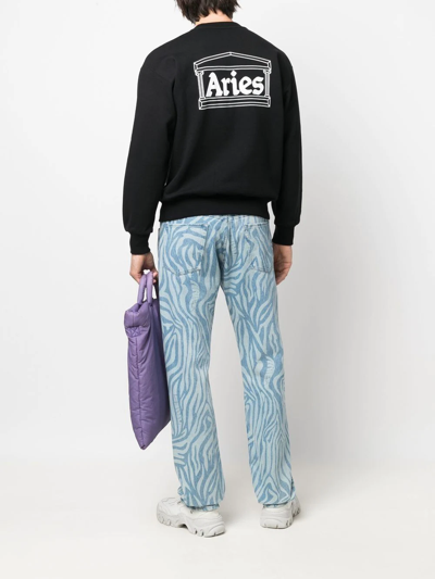 Aries Logo-print Sweatshirt In Schwarz