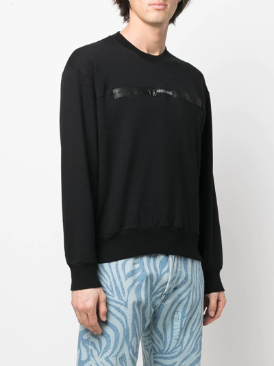 Shop Aries Logo-print Sweatshirt In Schwarz