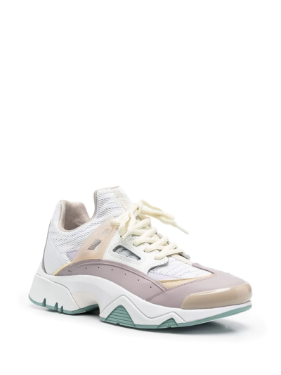 Kenzo Panelled-design Sneakers In Weiss