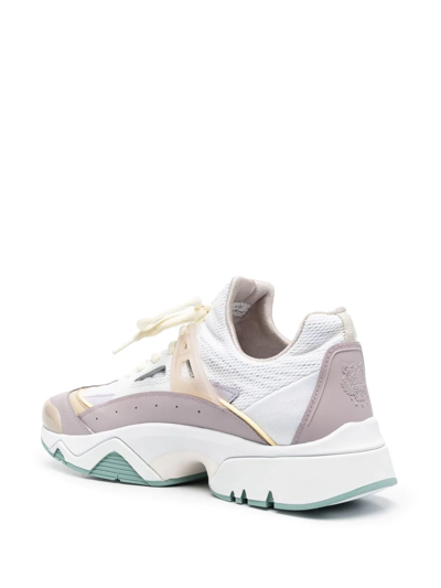 Kenzo Panelled-design Sneakers In Weiss
