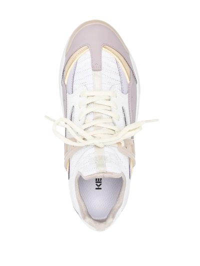 Shop Kenzo Panelled-design Sneakers In Weiss