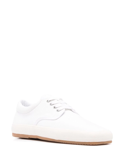 Shop Lemaire Lace-up Low-top Sneakers In Weiss