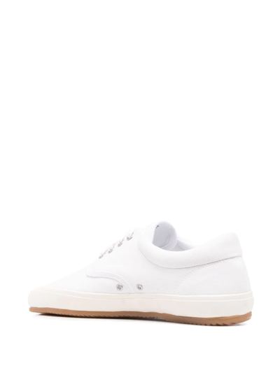 Shop Lemaire Lace-up Low-top Sneakers In Weiss
