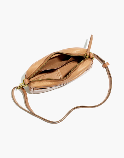 Shop Mw The Leather Carabiner Mini Crossbody Bag In Warm Hickory