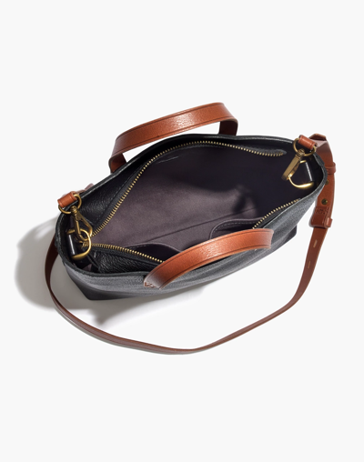 Shop Mw The Zip-top Transport Crossbody In True Black Brown