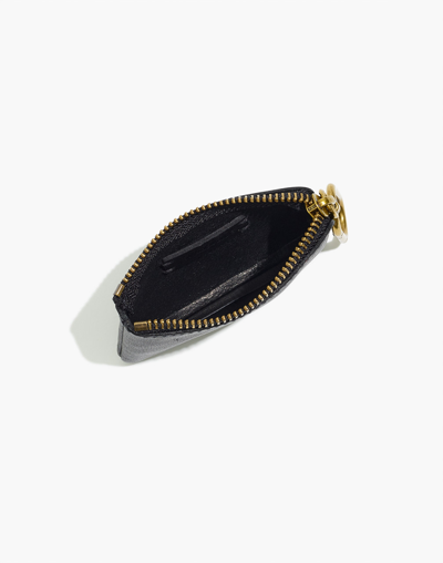 Shop Mw The Leather Carabiner Mini Pouch In True Black