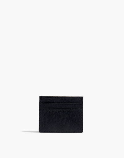 Madewell The Leather Card Case In True Black