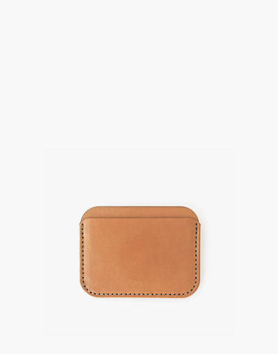 Shop Mw Makr Leather Round Luxe Wallet In Natural