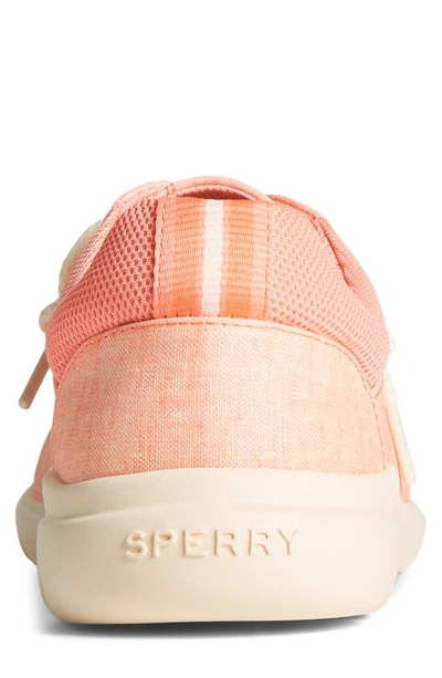 Shop Sperry Captains Moc Toe Chambray Sneaker In Peach