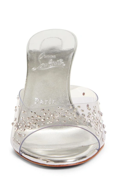 Shop Christian Louboutin Dégradé Crystal Clear Sandal In Version Silver